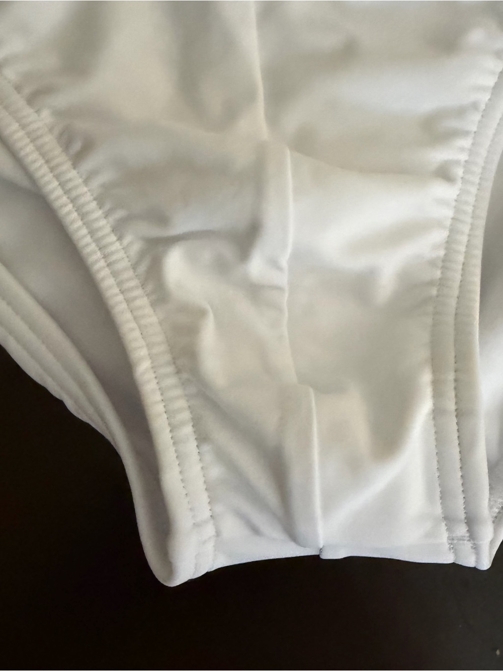 White Speedo Men’s bathing suit Bottoms POWER FLEX 50+ UPF Chlorine Resistant 34 - Picture 5 of 16